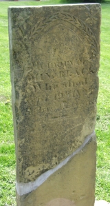 Sandstone tombstone, Old Colony Burying Ground, Granville, Ohio